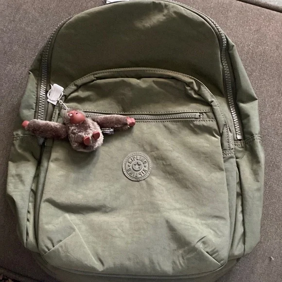 NWT Kipling Seoul Large Laptop Backpack, Jaded Green Tonal NWT KIPLING LARGE SEOUL BACKPACK, GREEN | eBay main image 2